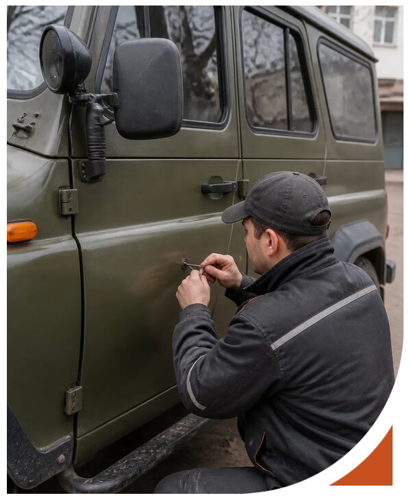Профессиональное вскрытие автомобиля УАЗ без повреждений в Павлове